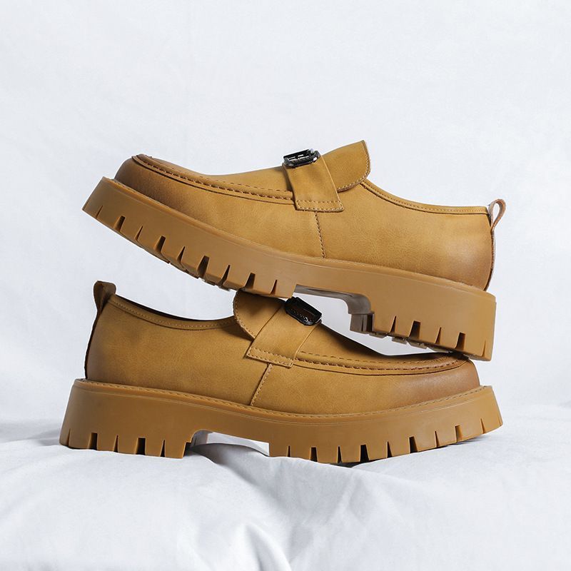 革靴 メンズ 厚底 ローファー 紳士靴 メンズシューズ ドレスシューズ 厚底シューズ レザーシューズ カジュアルシューズ カジュアル シンプル 上品 通勤 学生靴 制服 zyida 18