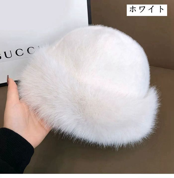 ファーハット レディース バケット ハット 厚手 もこもこ ふわふわ 小顔効果 きれい 可愛い 防寒帽子 暖かい 通学 通勤 プレゼント カジュアル おしゃれ 大人 帽子 お出かけ 普段使い yulanpc 10