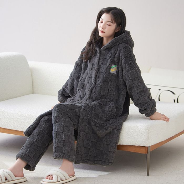 ルームウェア セットアップ レディース パジャマ 女性用 上下セット 裏起毛 あったか 可愛い ホームウエア 部屋着 室内着 長袖パジャマ 大人 防寒 保温 秋 冬 軽量 jcm 09