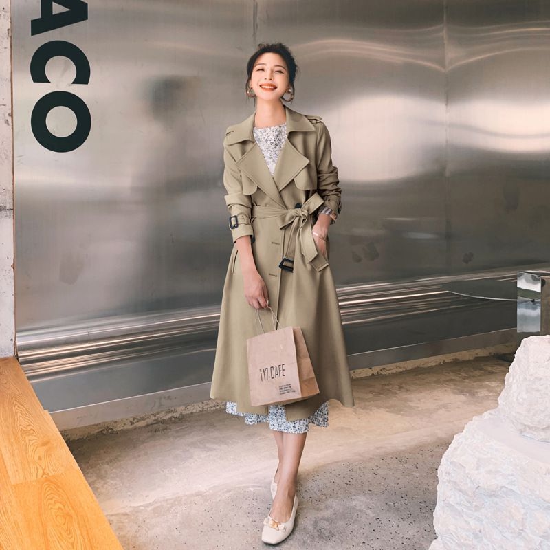 ロングコート レディース トレンチコート スプリングコート 長袖 ロング丈 上着 シンプル ベルト付き トレンチ 通勤 就活 OL ビジネス オフィス ビジネスコート アウター 着痩せ 入学式 入園式 卒業式 shijiao 04 DZ 30