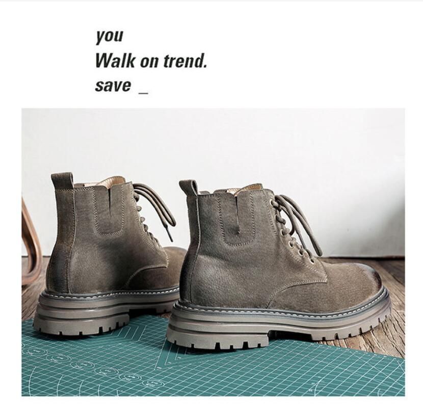  カジュアルブーツ メンズ マーティンブーツ ショートブーツ 厚底 ワークブーツ カジュアル 革靴 編み上げブーツ お洒落 歩きやすい おしゃれ ショート 春 秋 冬用 zyida 16 DZ 30 ドレス ビジネスシューズ ブーツ 革靴