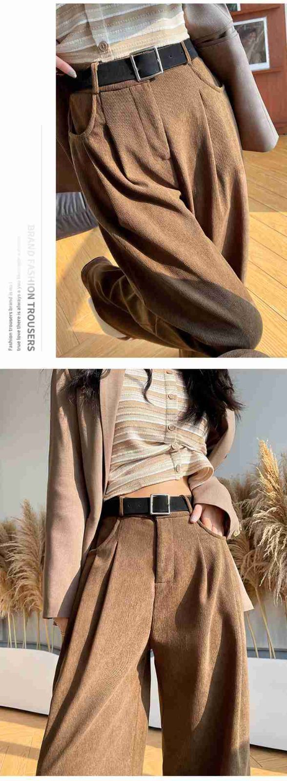  コーデュロイパンツ レディース ワイドパンツ ロング ゆったり ストレートパンツ ロングパンツ 長ズボン 部屋着 秋物 ストレート 体型カバー 大人 可愛い 無地 おしゃれ 着痩せ 秋冬milyx 1218 ワイドパンツ イージーパンツ パンツ