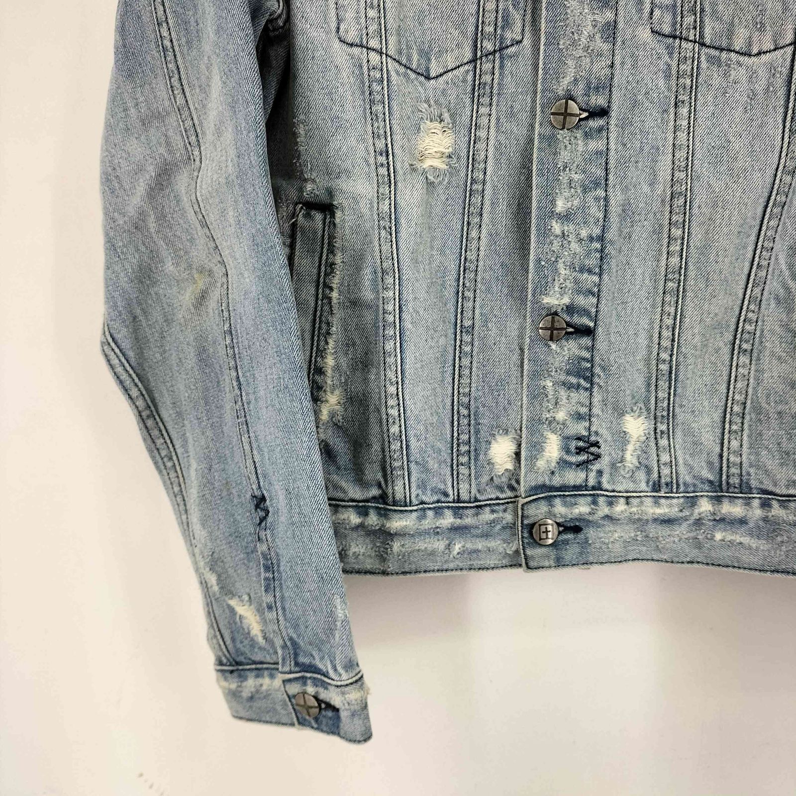 スビ KSUBI ダメージ加工 デニムジャケット メンズ JPN：L - メルカリ