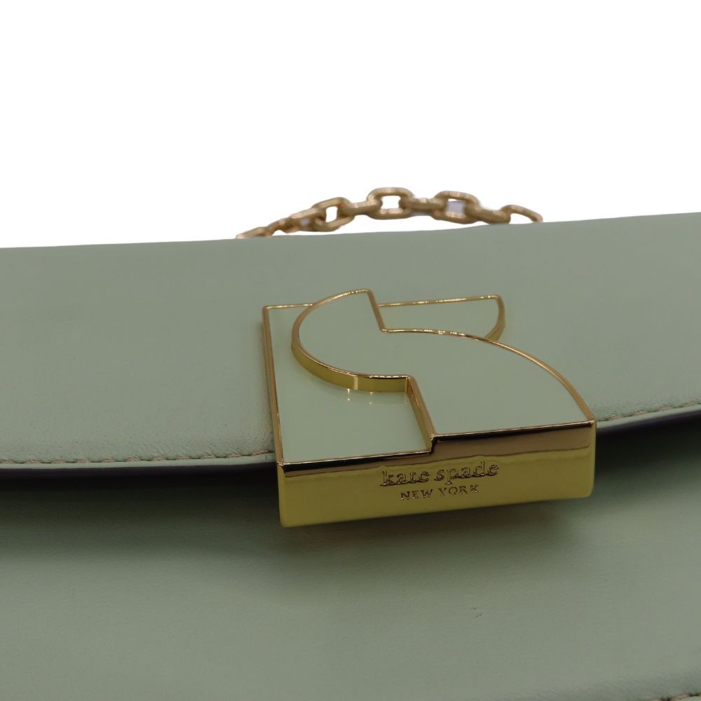 【中古】Kate Spade ケイトスペード ショルダーバッグ KC924 グリーン レザー チェーンストラップ ロゴ金具 ミントグリーン レディース A2505497 【無料ギフトラッピング承ります】 中古】Kate Spade ケイトスペード ショルダーバッグ KC924 グリーン