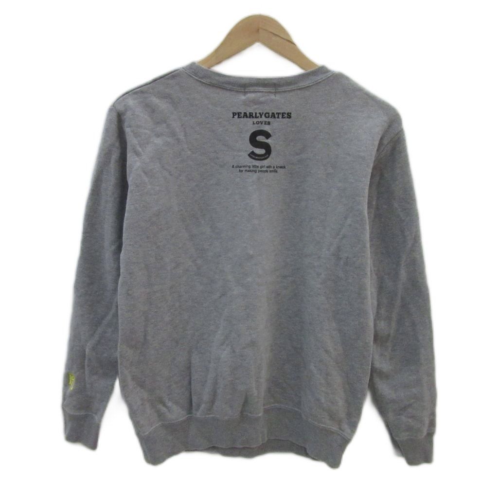★新品タグ付き PEARLY GATESグレー スウェットサイズ1★ パーリーゲイツ PEARLY GATES × MR MEN LITTLE MISS ゴルフウェア