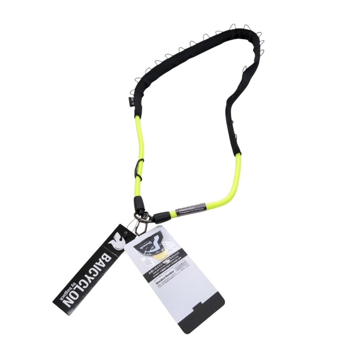 ♥品 YOSEMITE STRAP BAICYCLON by bagjack WEBBING スマホショルダー ストラップ イエロー