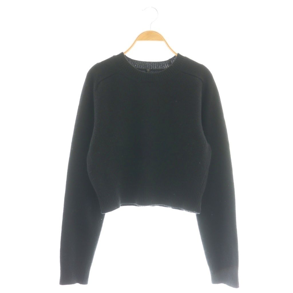 【中古】ペーターペトロフ petar petrov ニット セーター クロップド カシミヤ S ブラック /DF ■GY57 レディース ペーターペトロフ petar petrov ニット セーター クロップド カシミヤ