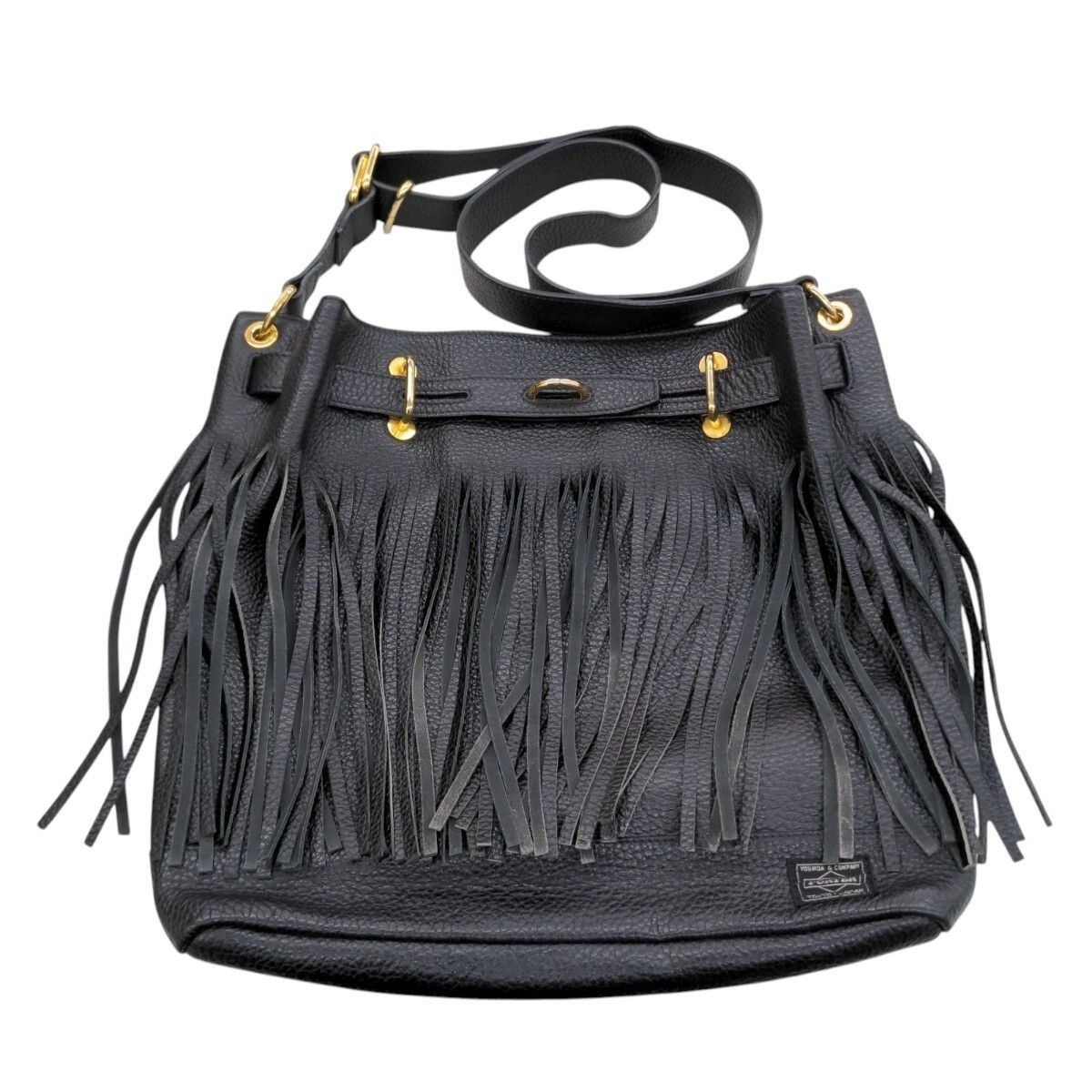 5525gallery PORTER フリンジバッグ　巾着 美品】PORTER (ポーター) ×5525gallery フリンジ オールレザー