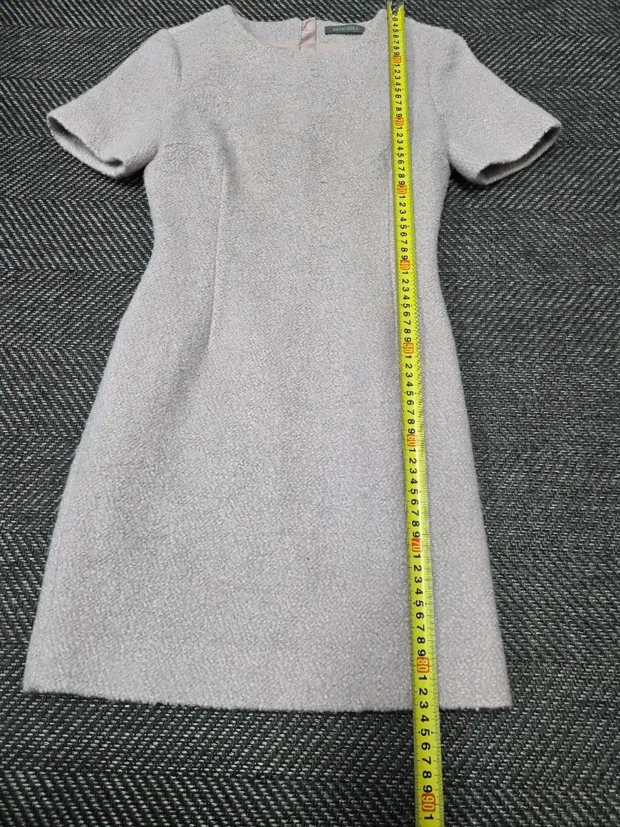  レティチェラ ウール60 ツイード 半袖 ミニ ONE PIECE 長袖 七分袖 ミニワンピース