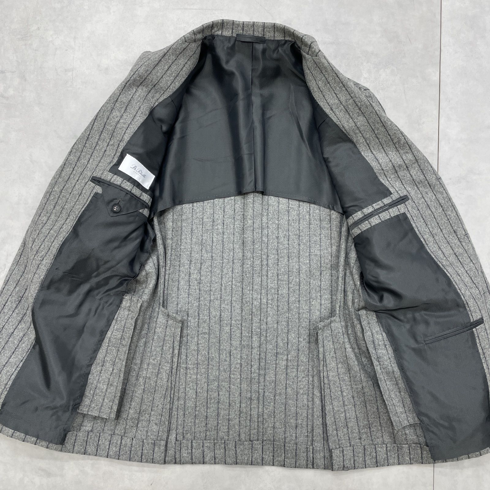 De Petrillo デ ペトリロ セットアップ スーツ グレー 52 XL De Petrillo デペトリロ スーツ セットアップ フランネル ペン