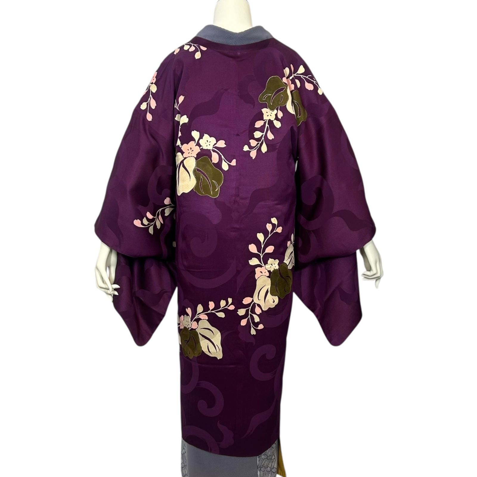  道行コート ロング丈 アンティーク着物 着物コート 羽織 着物 浴衣