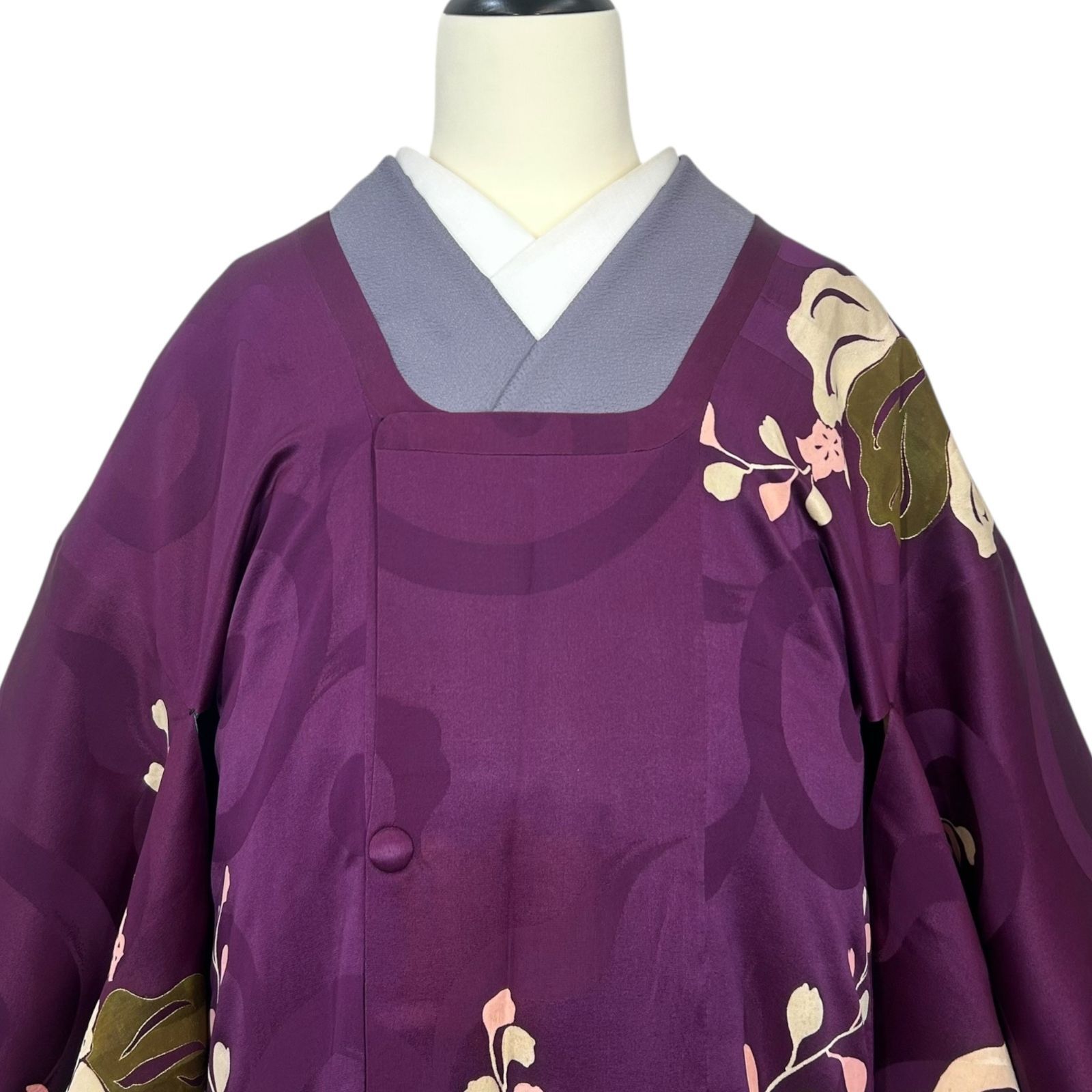 道行コート ロング丈 アンティーク着物 着物コート