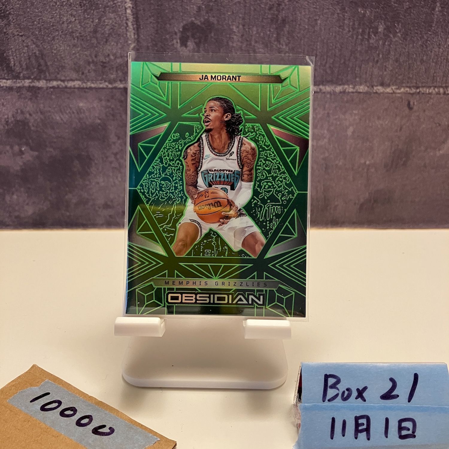 2025 25 Panini Obsidian Ja Morant 14 Memphis Grizzlies Green Parallel カード