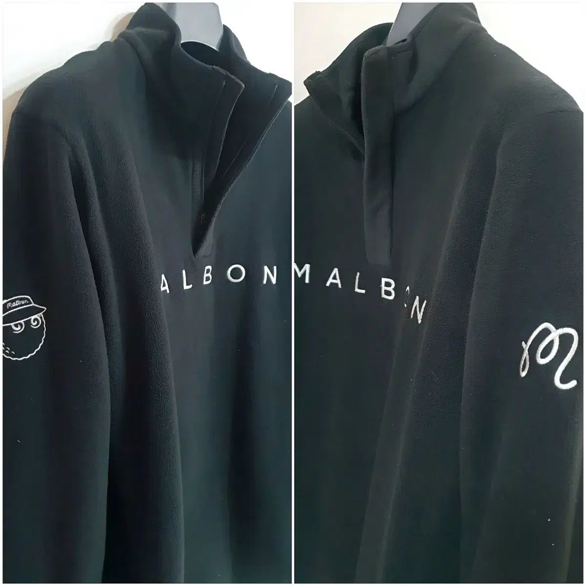 マルボンゴルフ ハーフジップアップ フリース 薄い起毛 製品