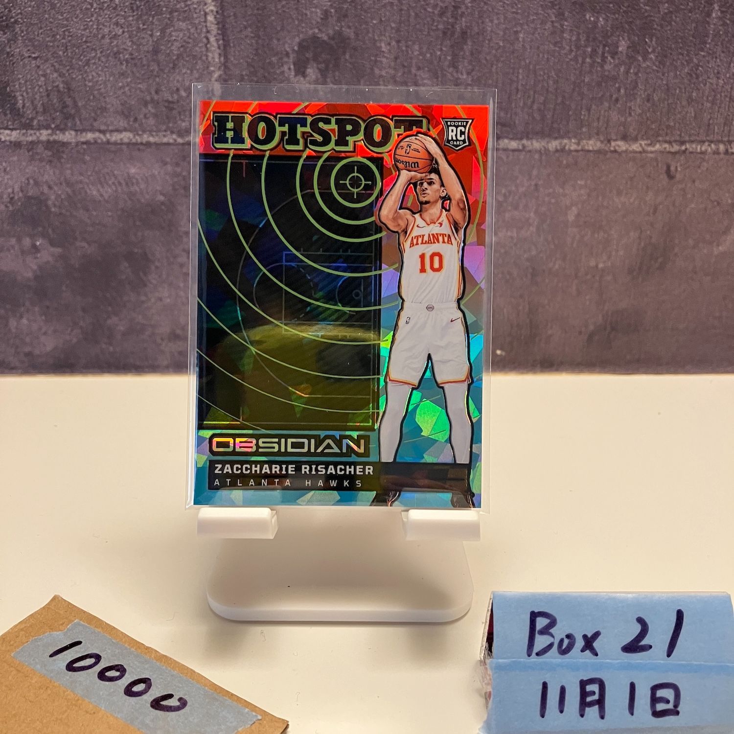 2025 25 Panini Obsidian Zaccharie Risacher 23 30 Atlanta Hawks Hotspot RC ルーキー Rookie カード