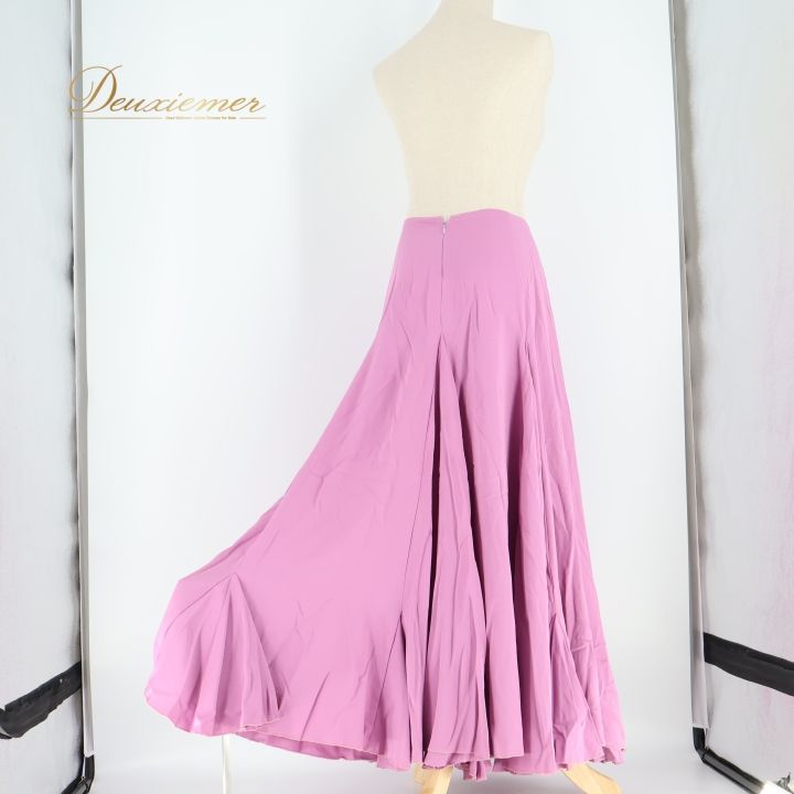 フラメンコ 衣装 ファルダ スカート 無地 ピンク 紫 藤色 ラベンダー