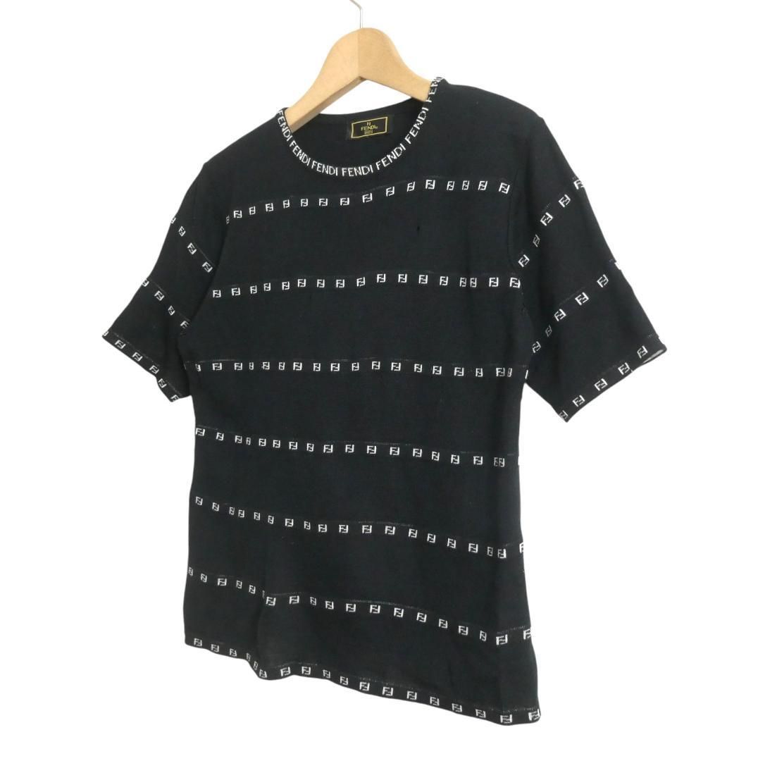 FENDI フェンディ FF柄 ズッカ ボーダー柄 サマーニット クルーネック