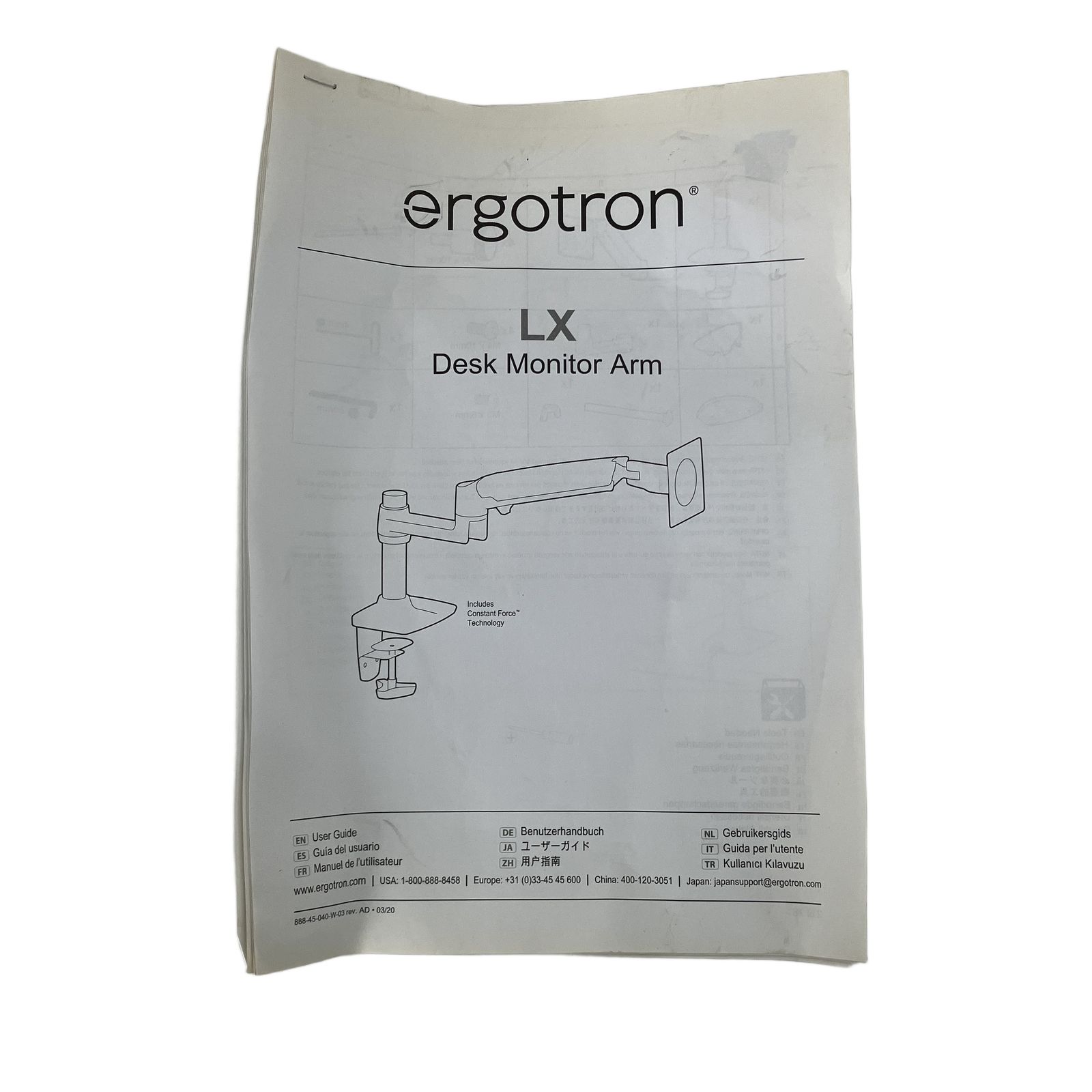 ergotron 45 241 224 LX デスクマウント モニターアーム シングル エルゴトロン PC周辺機器