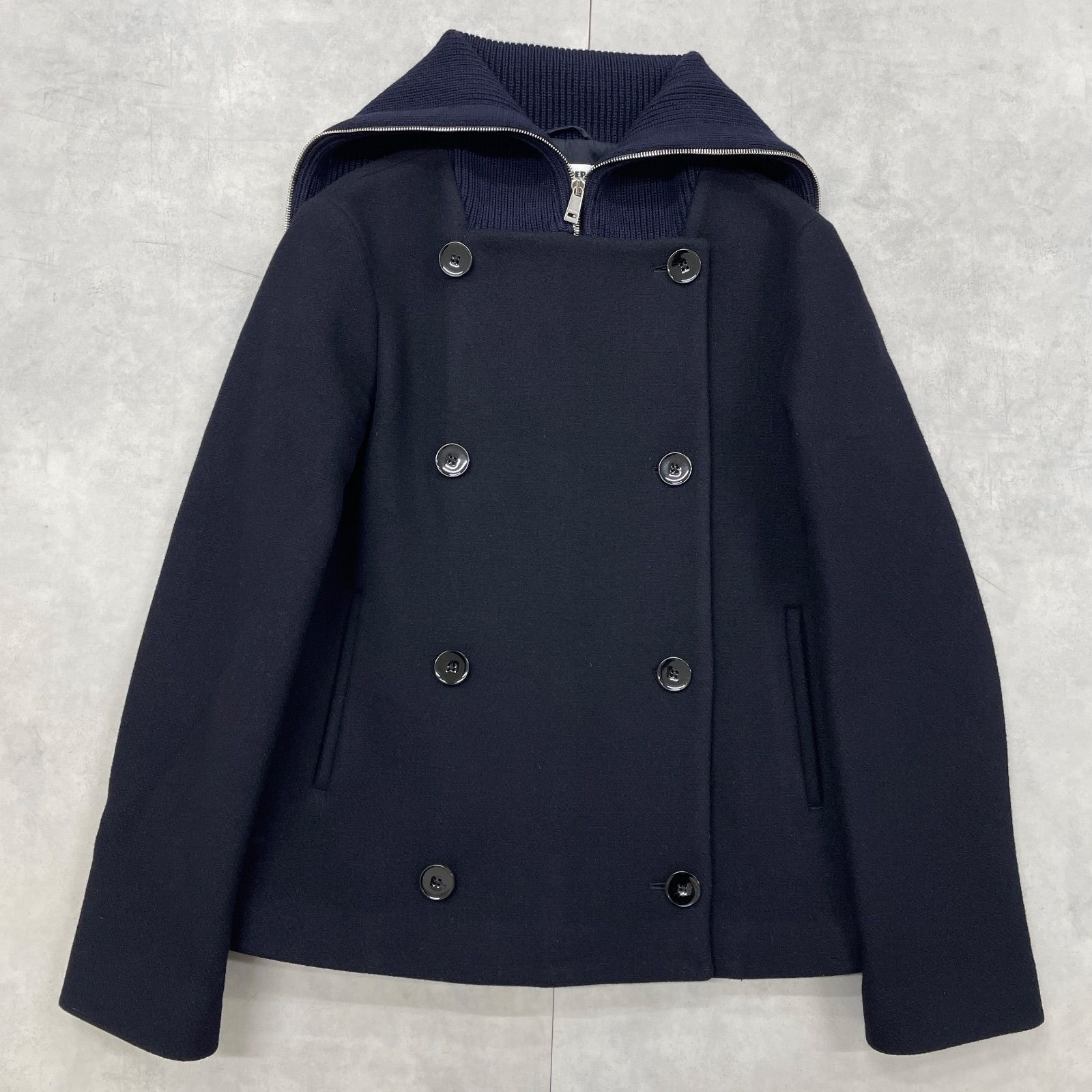 JIL SANDER ジルサンダー ショートコート ピーコート ニット切替