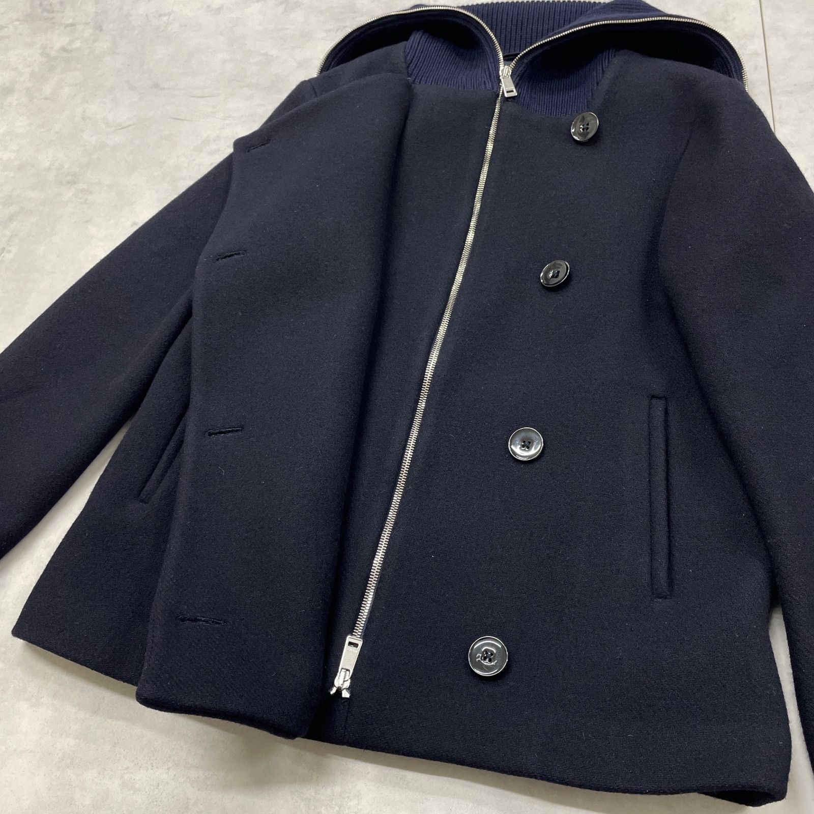 JIL SANDER ジルサンダー ショートコート ピーコート ニット切替