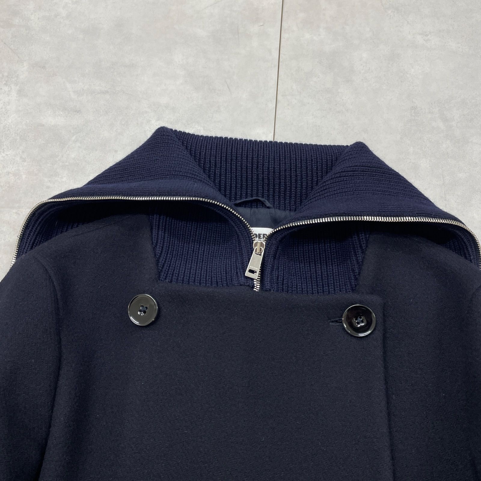 JIL SANDER ジルサンダー ショートコート ピーコート ニット切替