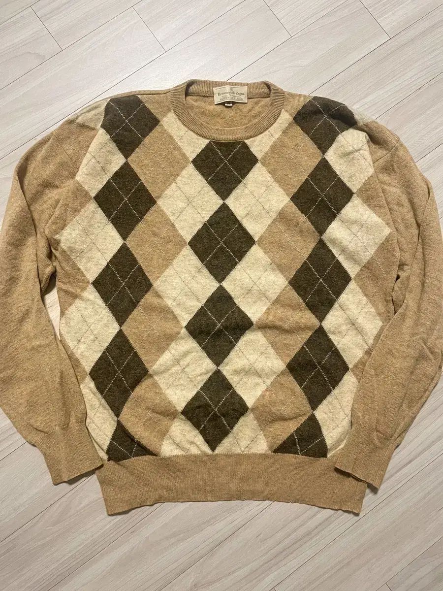 Ermenegildo Zegna エルメネジルド ゼニア ラムウール アーガイル ニット