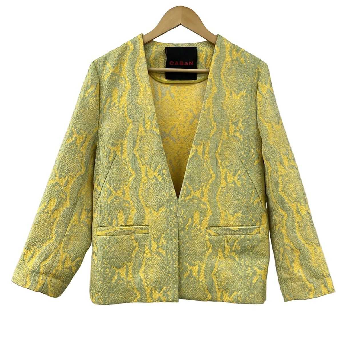 CABaN キャバン ジャケット サイズS レディース イエロー ライトグリーン 長袖 春 夏