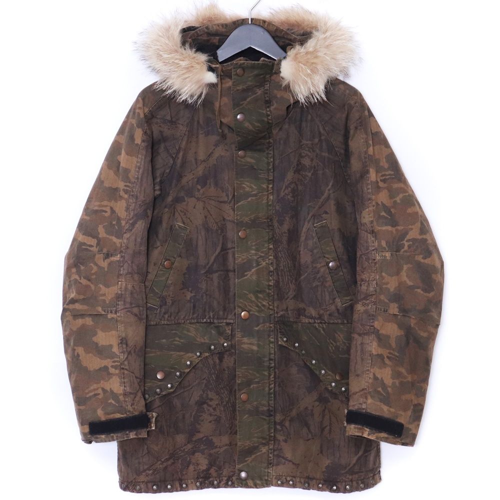 AYUITE ラクーンファー裏ボアジャケット Mサイズ カーキ AU 06 A FC 33