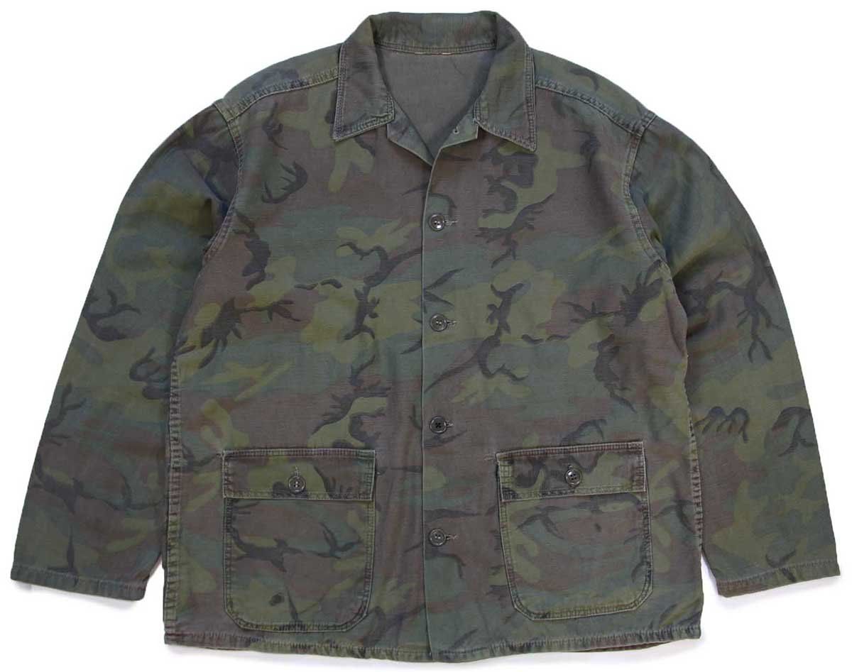 60s~ シベリアンカモ ミリタリージャケット 50s 希少 60s~ シビリアンリーフ カモ ビンテージ キルティング 迷彩 ERDL
