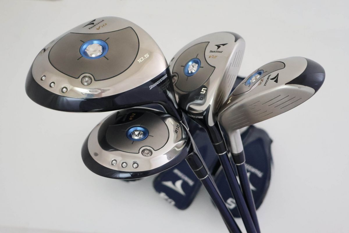 ● 4本セット ブリヂストン VIQ ドライバー＆5 W＆7 W＆U 4 2006年モデル TV 50αカーボン R 84413