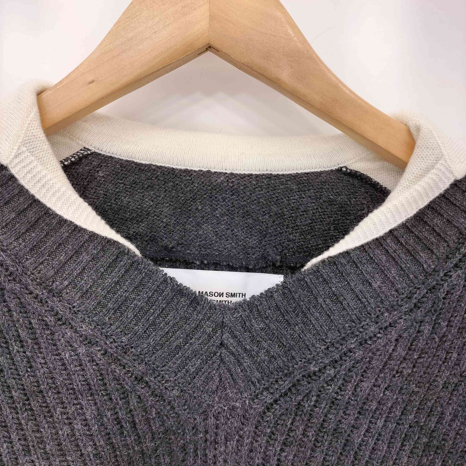 ジョンメイソンスミス JOHN MASON SMITH 7G RIDGE KNITTING LAYERED 
