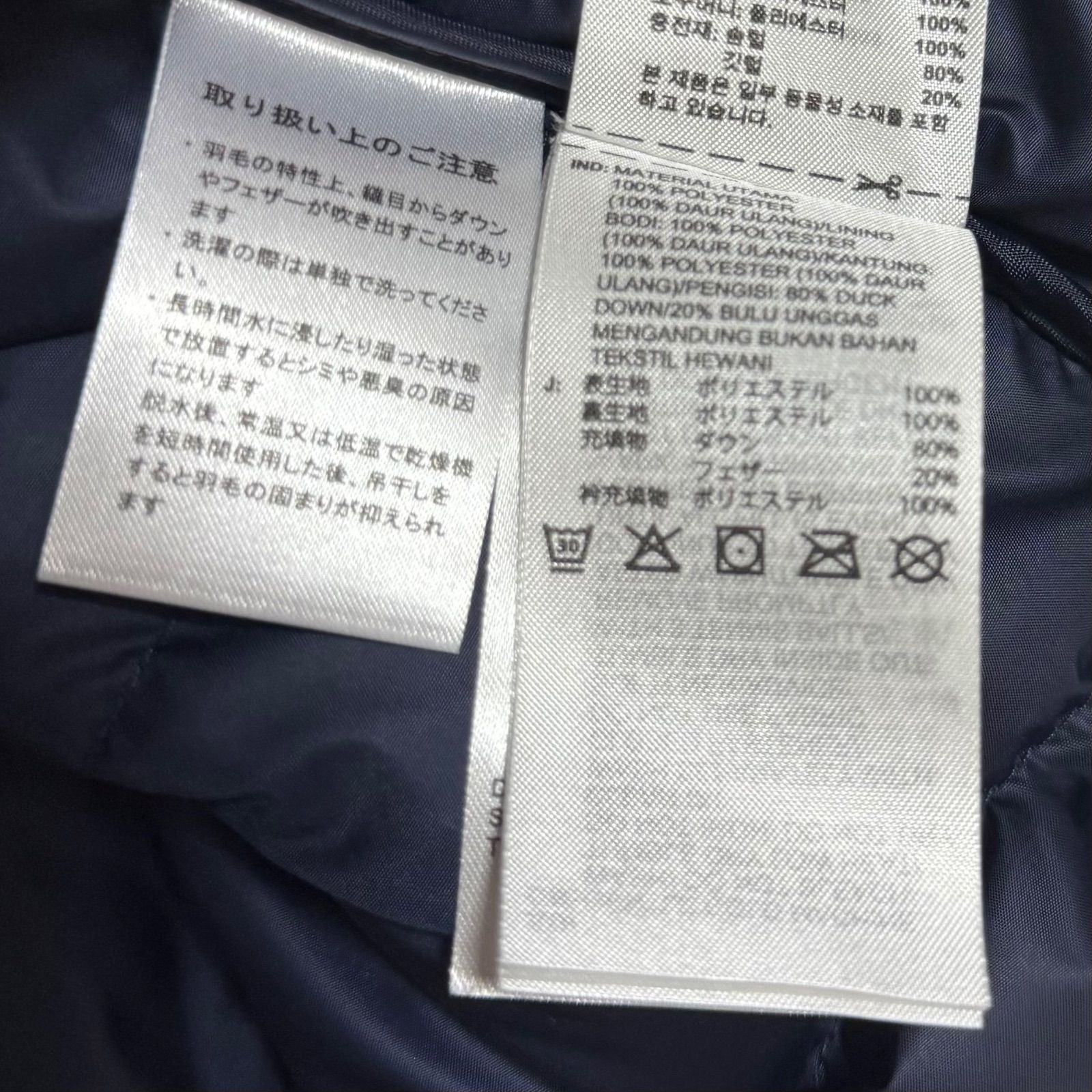 新品 XLサイズ アディダス エッセンシャルズ ダウンベスト 紺 ネイビー