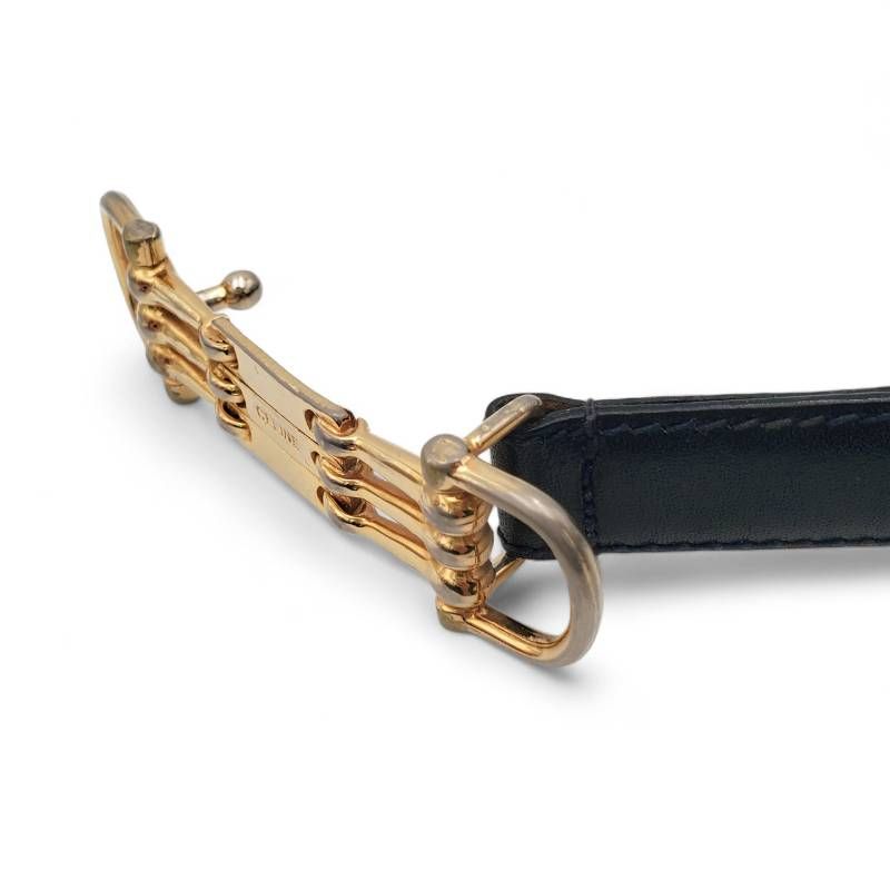 M*a様 セリーヌ　ヴィンテージ　CELINE サークル金具　ワイドベルト CELINE セリーヌ ベルト レザー イタリア製 ヴィンテージ オールド