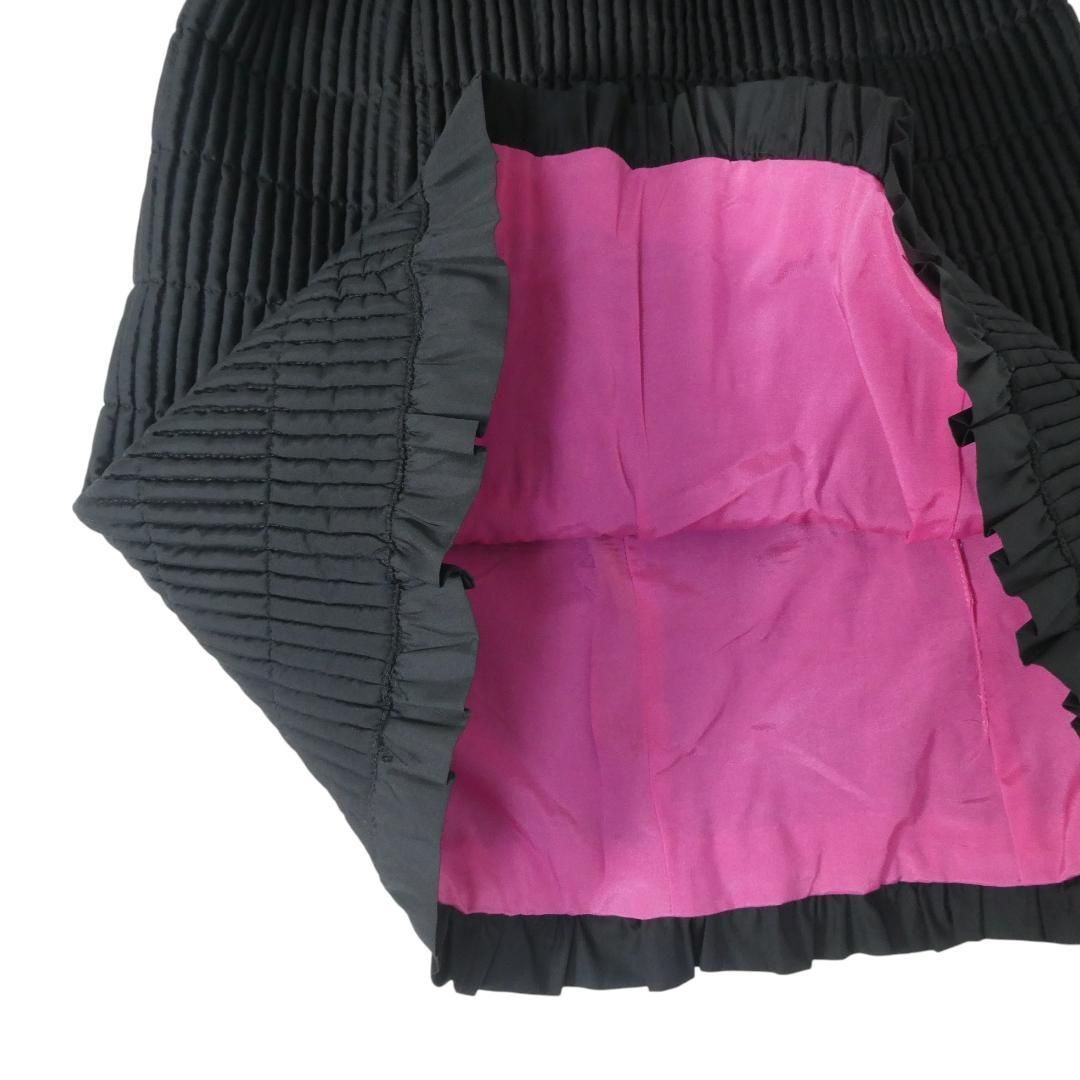 FENDI フェンディ IT38 Aライン 総プリーツ 膝丈 裾フリル クルー