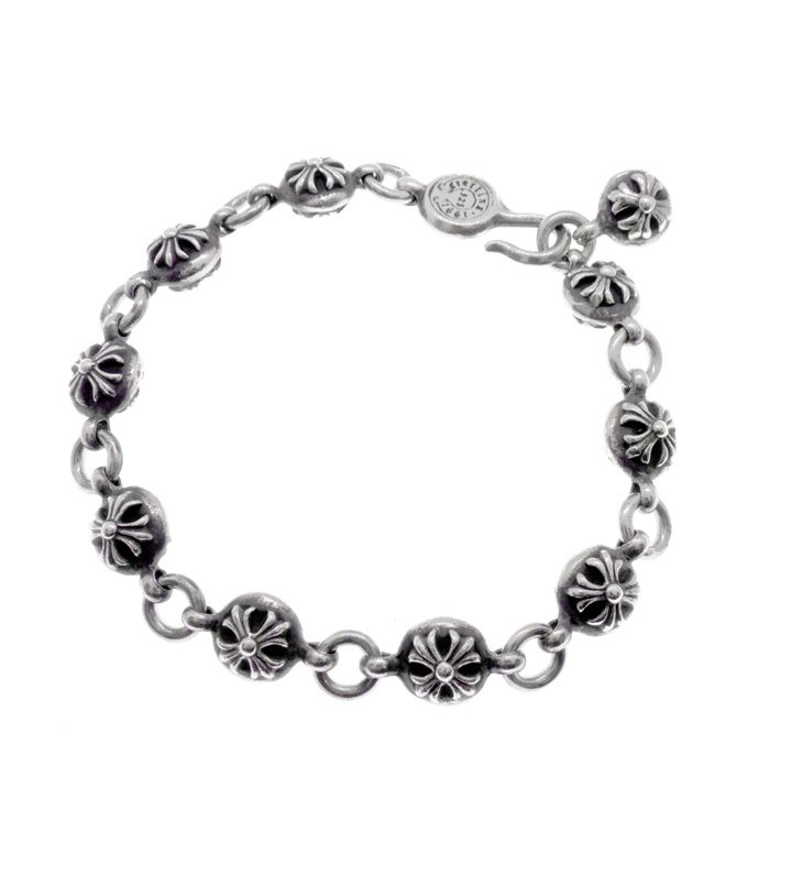 クロムハーツ CHROME HEARTS NO 2 BALL クロスボール シルバー ブレスレット w 25627