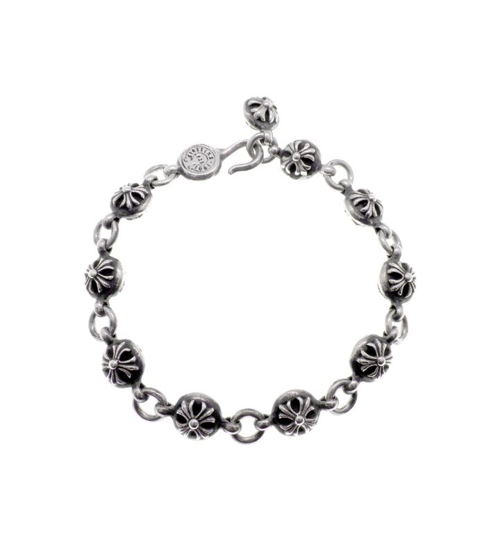 クロムハーツ CHROME HEARTS NO 2 BALL クロスボール シルバー ブレスレット w 25627