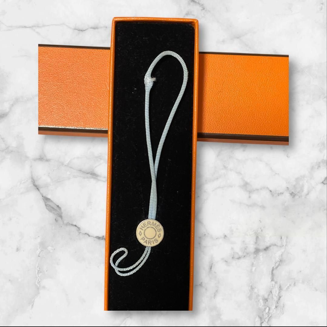 【エルメス】2005　ストラップ　オレンジ　シルバー　箱リボン袋付　キーホルダー HERMÈS エルメス ストラップ キーホルダー 箱付き - メルカリ