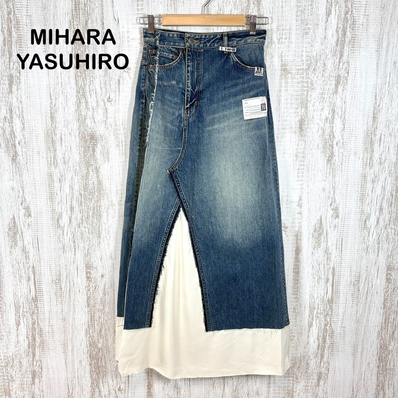 MAISON MIHARA YASUHIRO メゾンミハラヤスヒロデニムスカート MIHARA YASUHIRO/ミハラヤスヒロ】DENIM PANTS COMBNED SKIRT（デニム