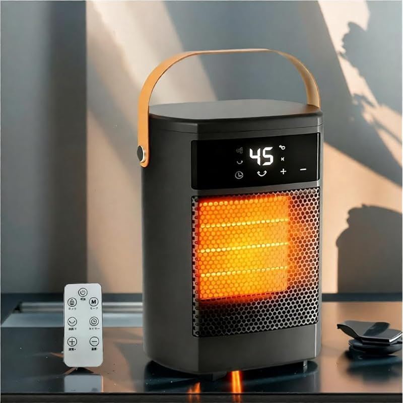 瞬で暖かく！】RAISME セラミックファンンヒーター 【省エネ&知能恒温