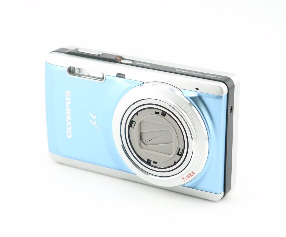 ☆良品☆オリンパス OLYMPUS μ-7040 ブルー☆ W1266＃4091 - メルカリ