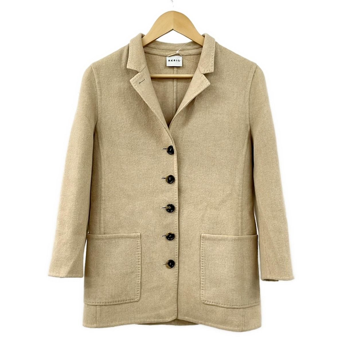 AKRIS(アクリス) ジャケット サイズUS8 M レディース美品 - ベージュ