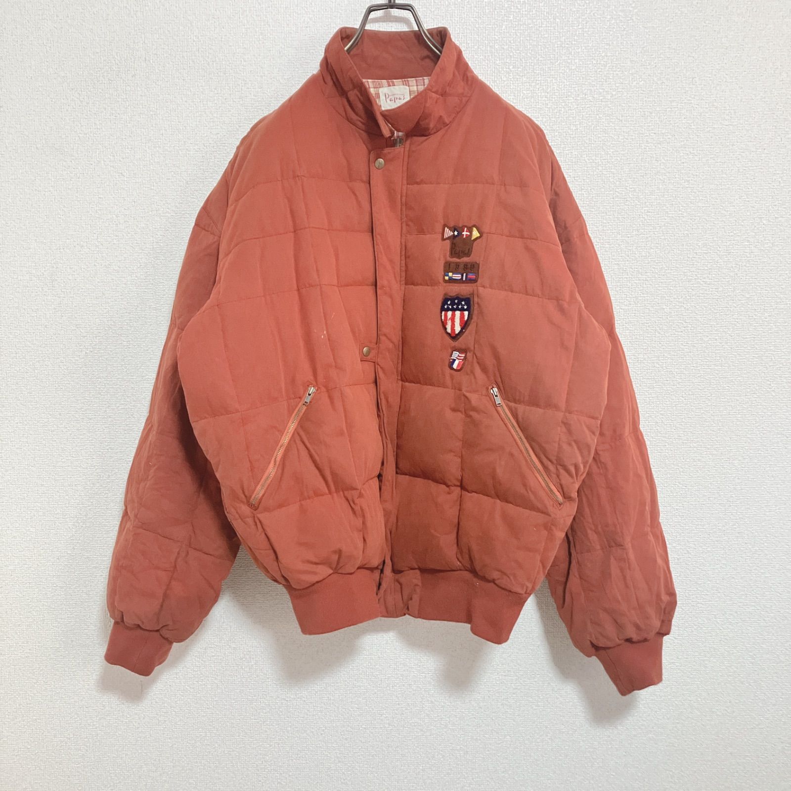 希少☆Papas カシミア100% ポロ襟 ニット セーター シェルボタン 稀少