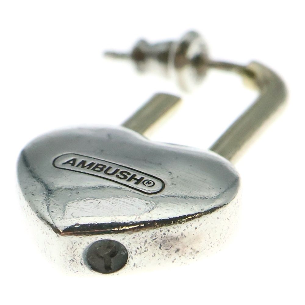 AMBUSH (アンブッシュ) SMALL HEART PADLOCK EARRING ピアス シルバー
