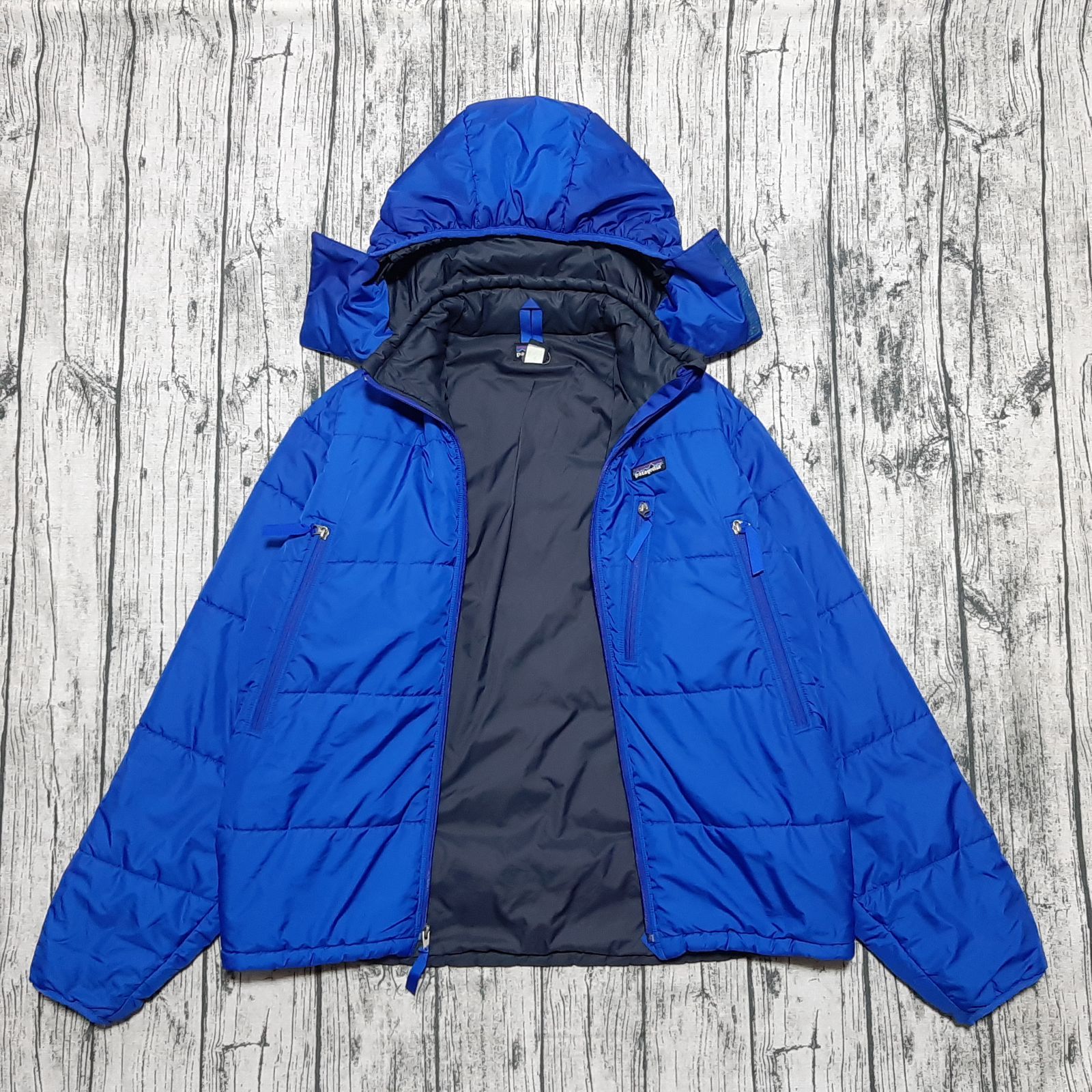 【2002年製】パタゴニア patagonia パフジャケット フード付き size L】patagonia Puff Jacket Blue 2002 パタゴニア パフジャケット