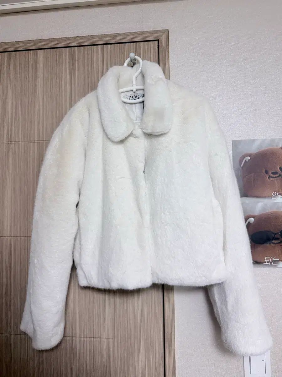 URAGO ウラゴ 뽀용뽀용한 アイボリー ファージャケット