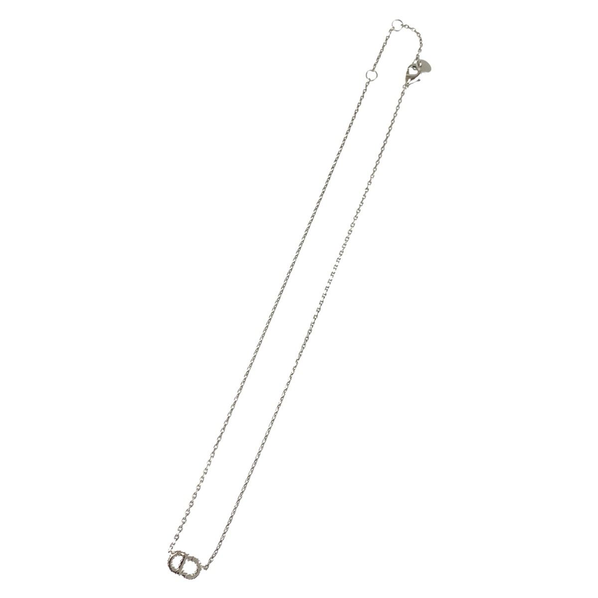 新品未使用 Dior ディオール CDロゴ ラインストーン シルバー メタル