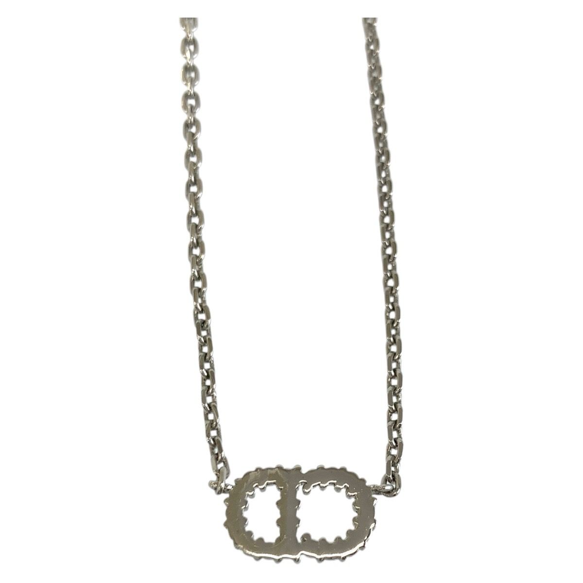 新品未使用 Dior ディオール CDロゴ ラインストーン シルバー メタル