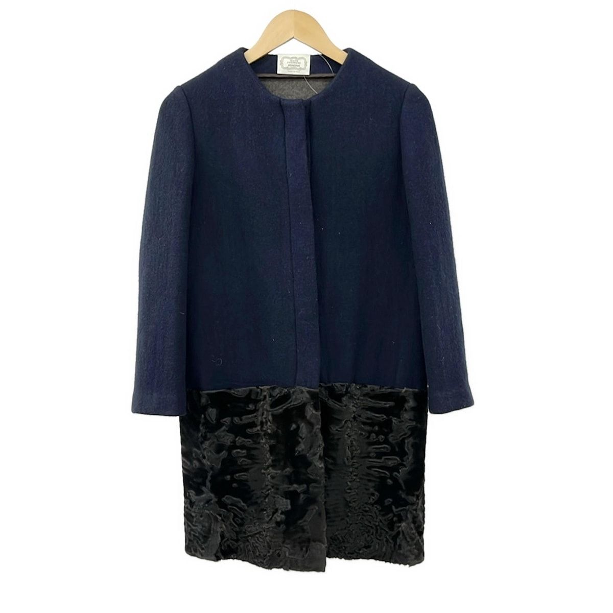 AGNONA(アニオナ) コート サイズ40 M レディース美品 - ネイビー