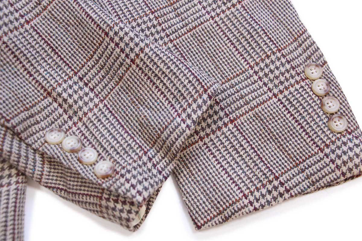 80s USA製 ポロ ラルフローレン グレンチェック 2つボタン ツイード