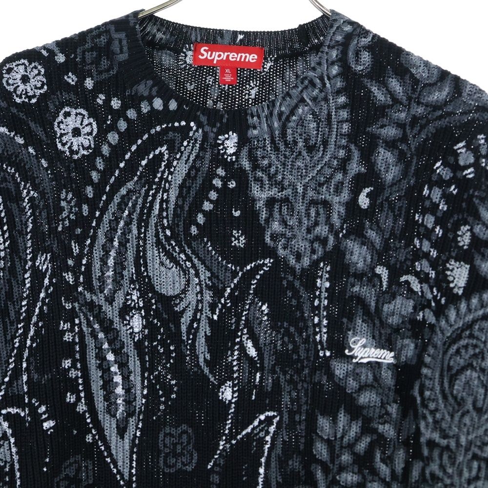 SUPREME (シュプリーム) 24SS Printed Paisley Sweater ペイズリー 総
